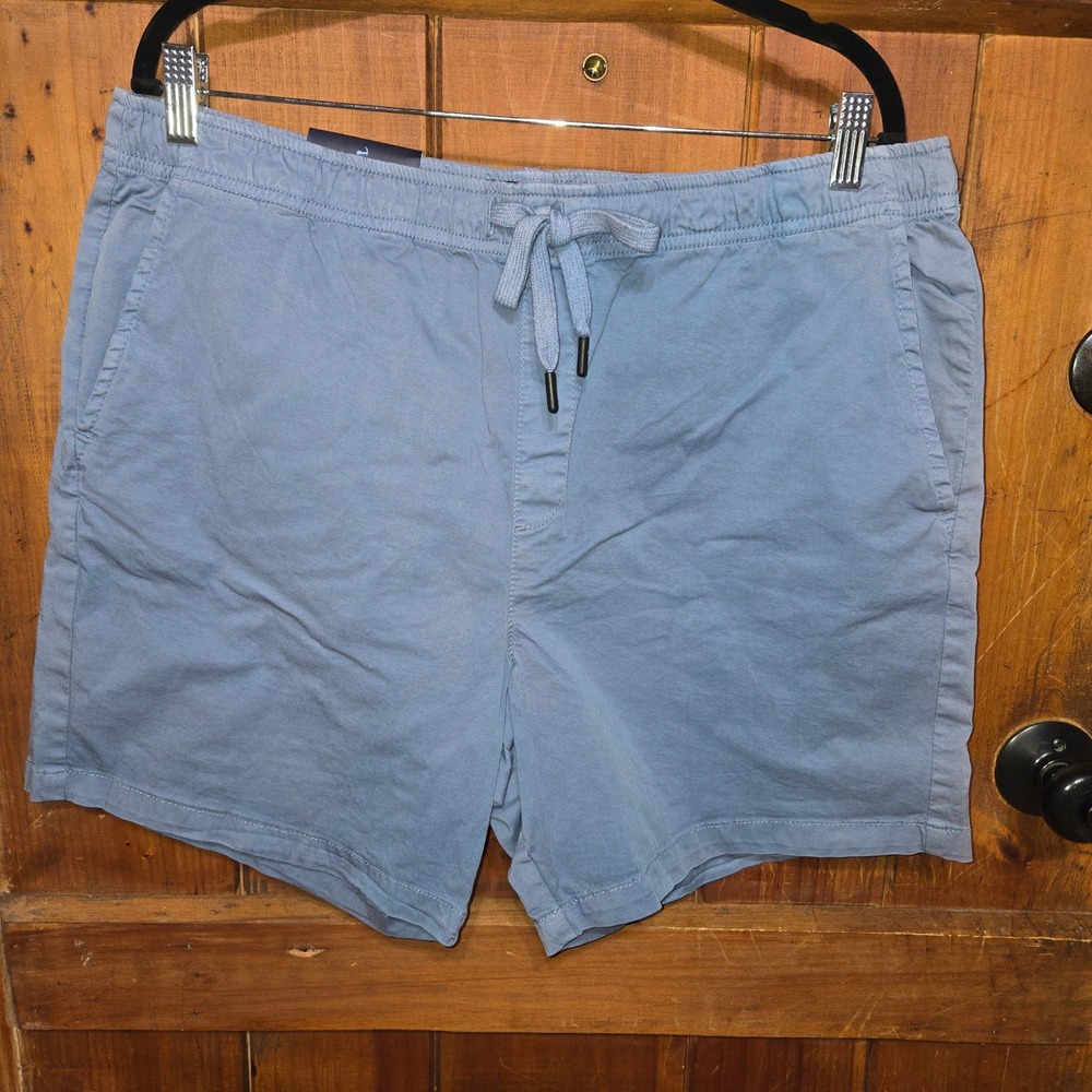Cuffy's of Cape Cod Blue Pull On Drawstring Shorts XL NWT 7 Inch Inseam